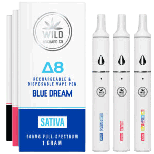 Blue Dream Sativa 900mg full spectrum Delta 8 rechargeable & Disposable vape pens