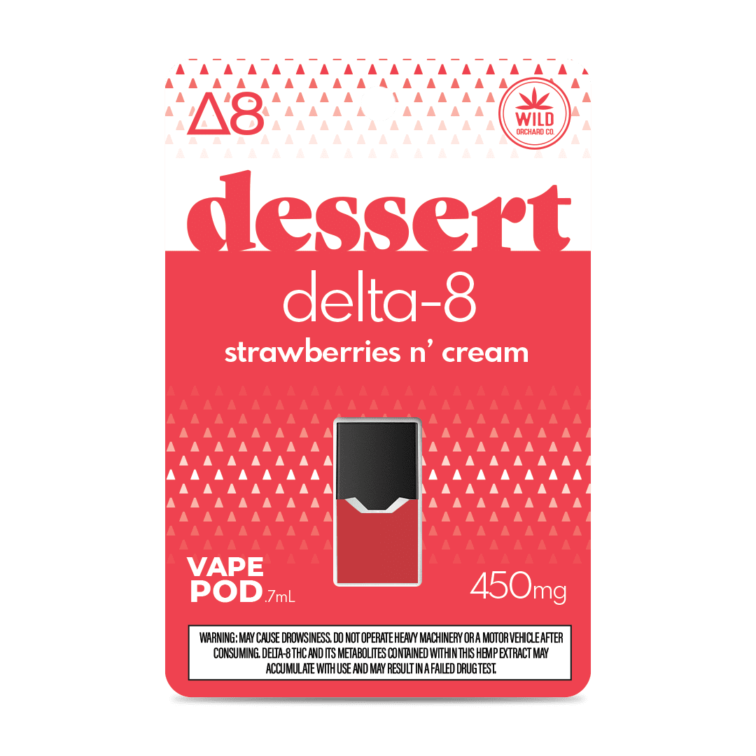 Delta 8 Strawberries and Cream Juul Compatible Pod