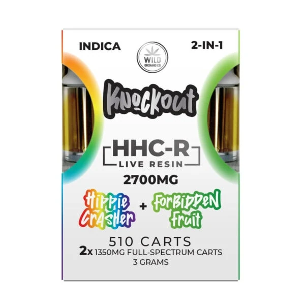 Wildorchardhemp HHC-R Live Resin 2-in-1 510 Carts Knockout Vape 3G Indica