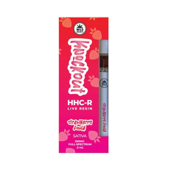 Wildorchardhemp HHC-R Live Resin Vape Cart Knockout Strawberry Cough 0.3ML Sativa