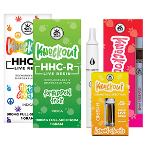 Wildorchardhemp HHC-R Live Resin Knockout Products all together
