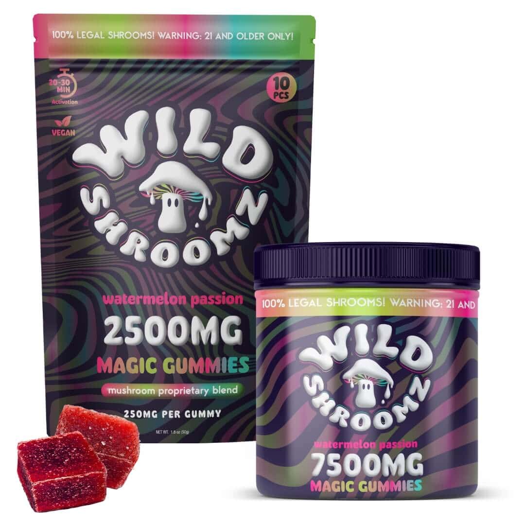 Wild Shroomz Mushroom + Delta 9 Gummies "Watermelon Passion"